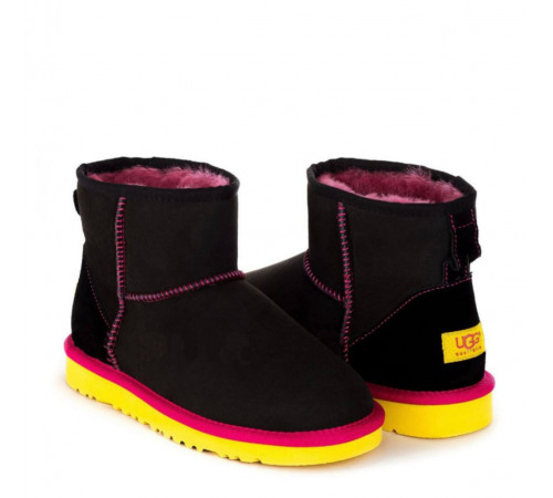 UGG Classic Mini II Black Yellow