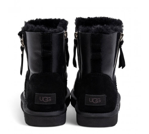 UGG Mens Classic Mini Double Zip Metallic Black 