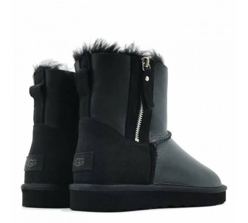 UGG Mens Classic Mini Double Zip Metallic Black 