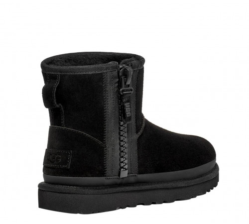 UGG Classic Mini Zipper Tape Logo Black
