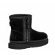 UGG Classic Mini Zipper Tape Logo Black