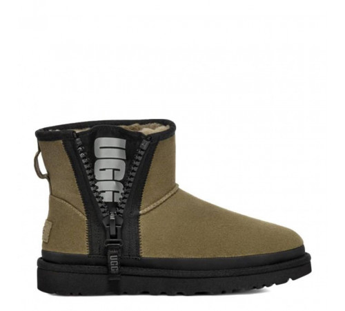 UGG Classic Mini Zipper Tape Logo Burnt Olive
