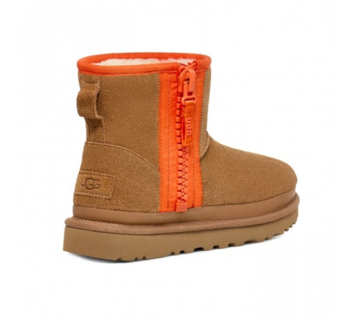 UGG Classic Mini Zipper Tape Logo Chestnut