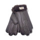 UGG Men Sheepskin Gloves Leather Chocolate 