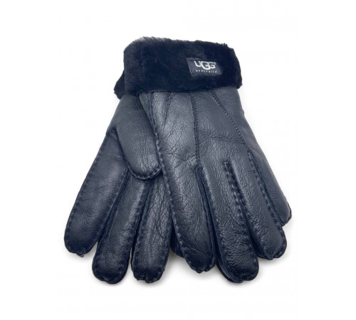 UGG Men Sheepskin Gloves Leather Black 