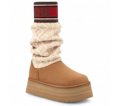UGG Classic Sweater Letter Chestnut