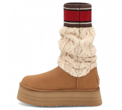 UGG Classic Sweater Letter Chestnut