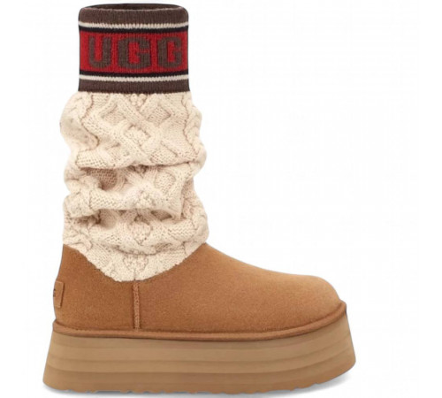UGG Classic Sweater Letter Chestnut