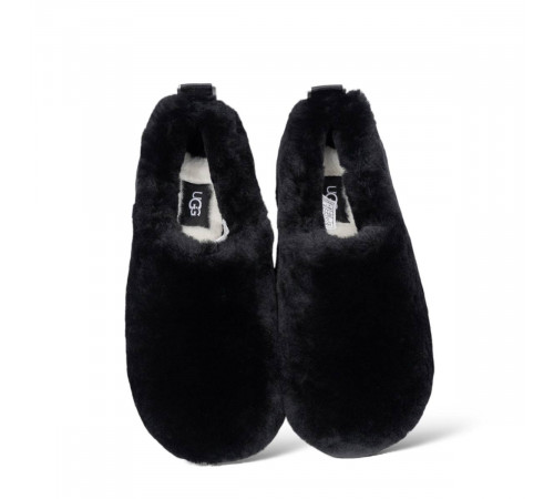 UGG Hailey Fluff Slippers Black