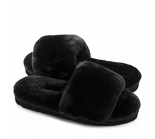UGG Fluff Slide Slippers Black