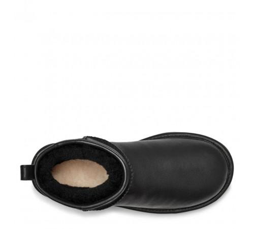 Ugg Mens Classic Ultra Mini Leather Black 