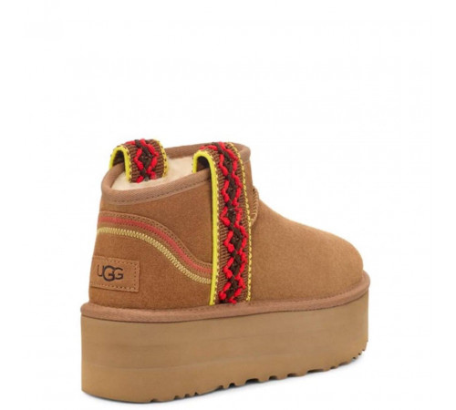 UGG Classic Ultra Mini Braid Platform Chestnut