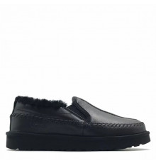 UGG Stitch Slip On Leather Black