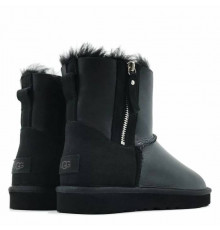 UGG Mens Classic Mini Double Zip Metallic Black 