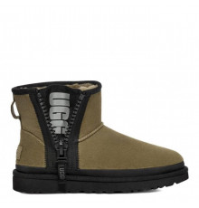 UGG Classic Mini Zipper Tape Logo Burnt Olive