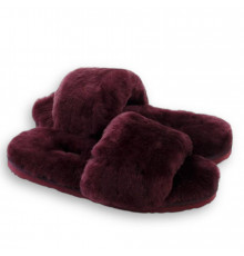 UGG Fluff Slide Slippers Dark Purple