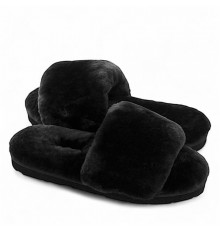 UGG Fluff Slide Slippers Black