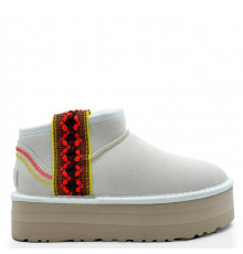 UGG Classic Ultra Mini Braid Platform White